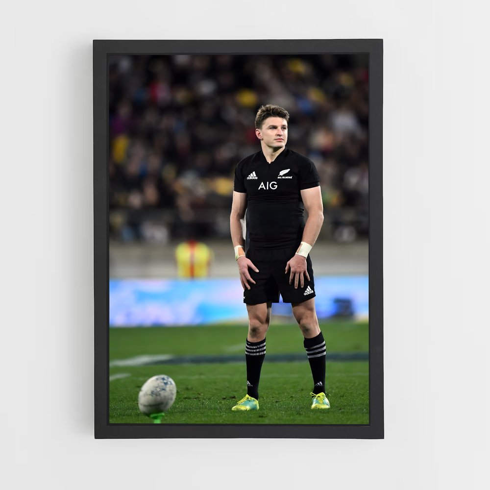 Poster Beauden barrett – affiche Rugby (vue 2)